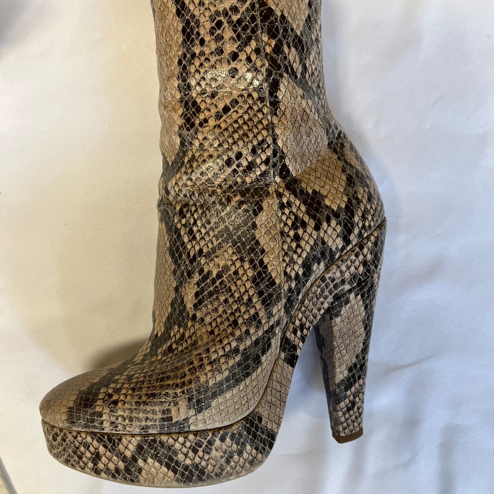Stella McCartney Faux Snakeskin Platform Boots